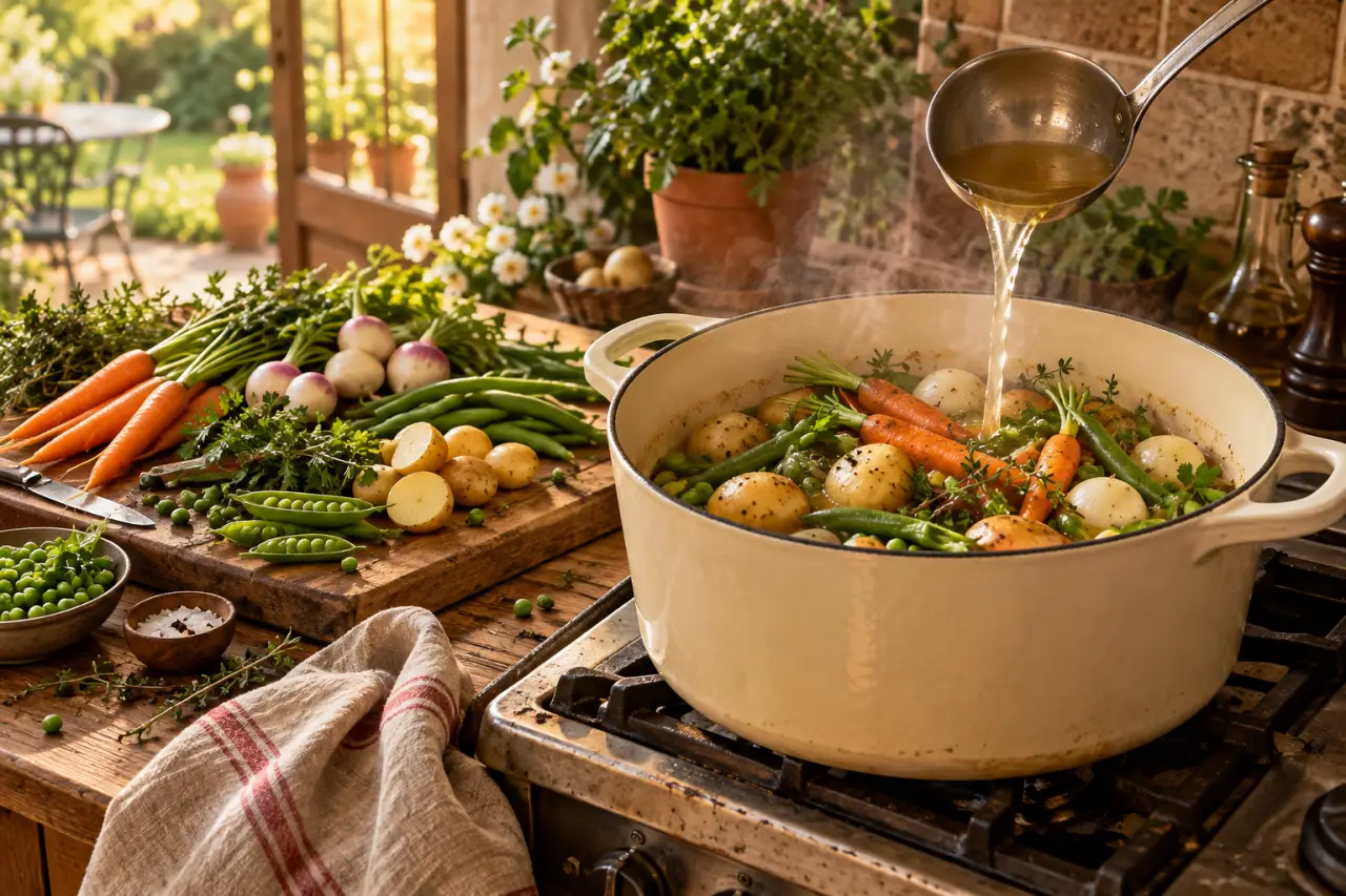 Jardinière de légumes : la cuisson par étapes et juste assez de bouillon