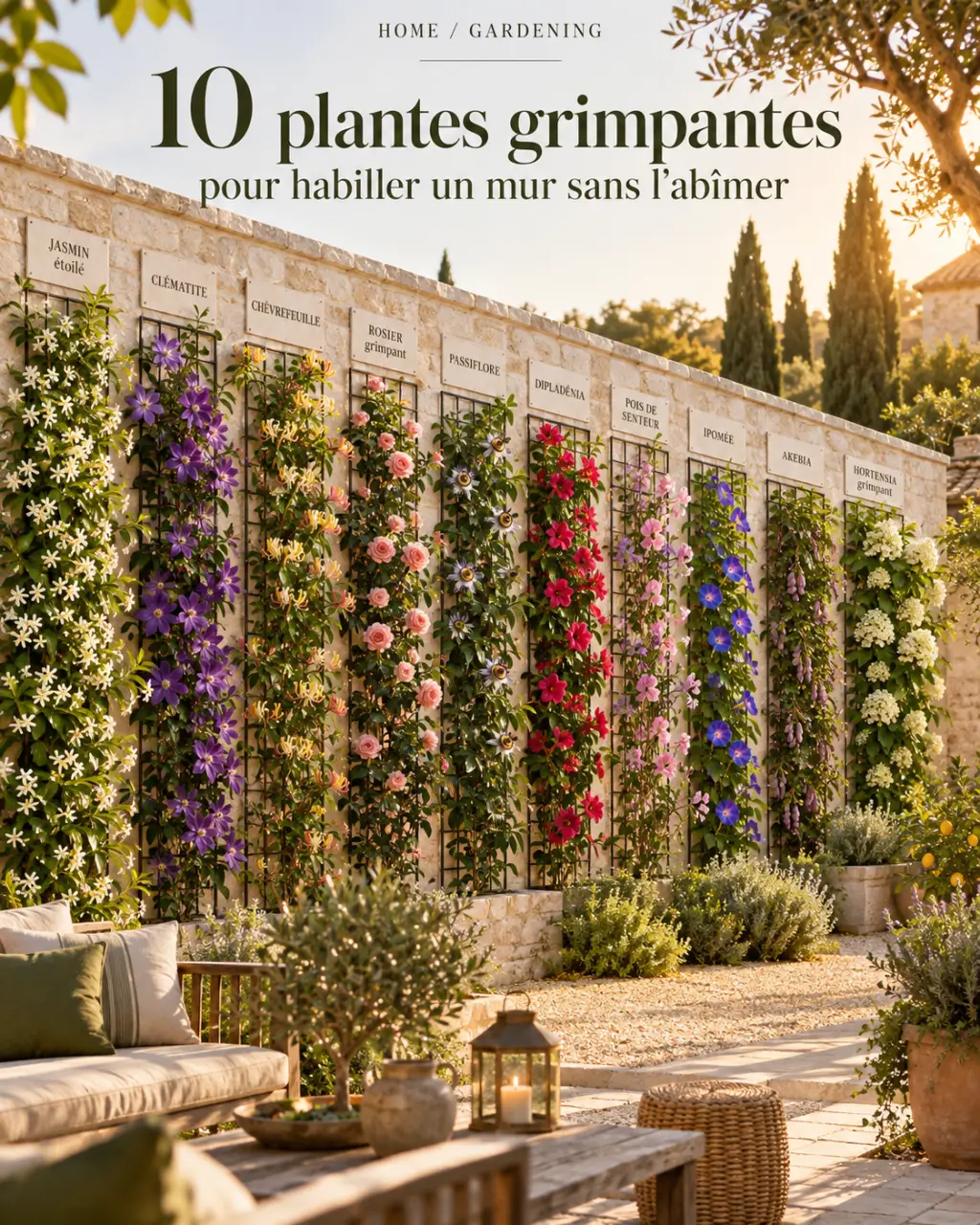 10 plantes grimpantes pour habiller un mur sans l’abîmer