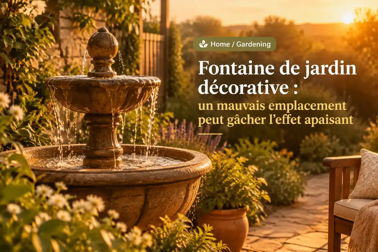 Fontaine de jardin décorative : un mauvais emplacement peut gâcher l’effet apaisant