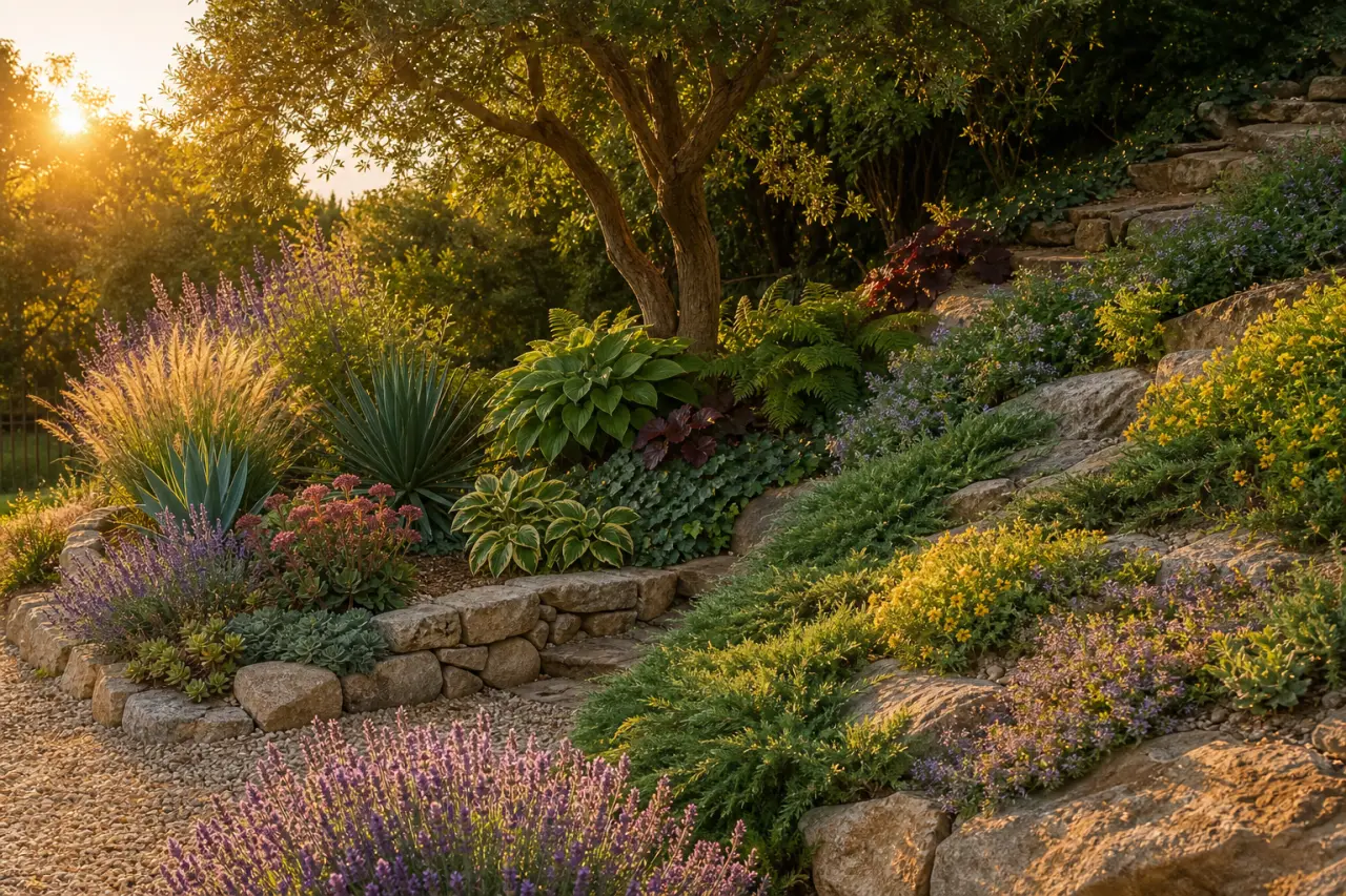 Quelle plante sans entretien extérieur choisir pour le soleil, l’ombre et le talus ?