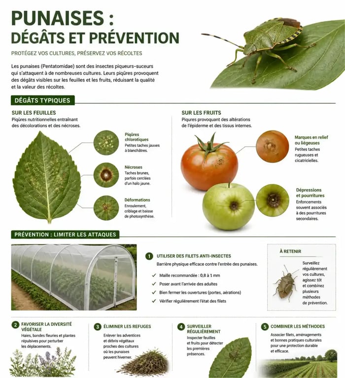 Dégâts des punaises sur les cultures et méthodes de prévention au jardin